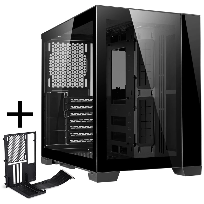Lian Li O11 Dynamic Mini + Mini Riser Card - PCIe 4.0, juoda