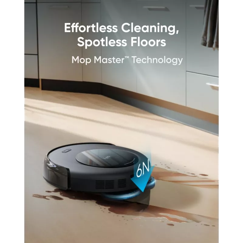 Anker Eufy | Robotinis dulkių siurblys su viskas viename stotele | Omni C20 | Šlapias ir sausas valymas | 7000 Pa | Pilka