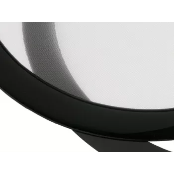 Dulkių filtras DEMCiflex 140mm apvalus — juodas/baltas korpuso ventiliatoriams