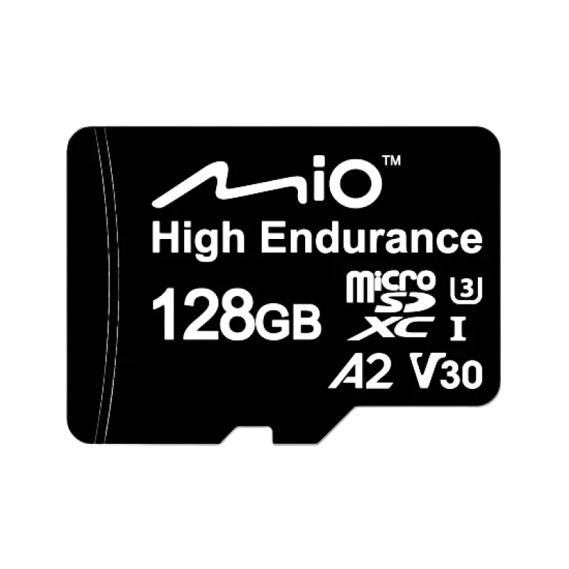MicroSD kortelė MIO 128GB UHS-I High-Endurance — 128 GB atmintis, UHS-I sąsaja, nuolatiniam įrašymui