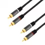 LogiLink CA1202 Audio-Cable 1 m 2 x RCA Juoda (CA1202)