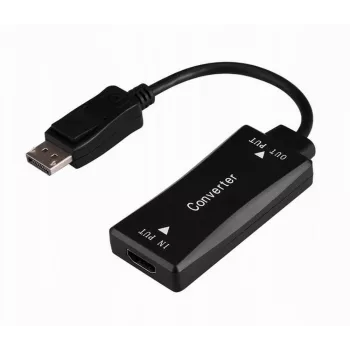 Vaizdo kabelio adapteris GEMBIRD A-HDMIF30-DPM-01 HDMI Type A į DisplayPort 0,15 m juodas