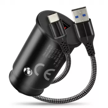 Automobilinis įkroviklis everActive CC-15QC QC3.0 18W 1x USB su laidu