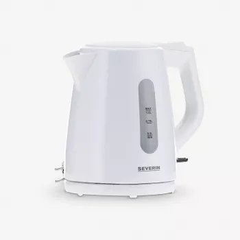 Elektrinis virdulys SEVERIN 1 L 2200 W baltas — belaidis, 360° pagrindas, paslėptas kaitinimo elementas