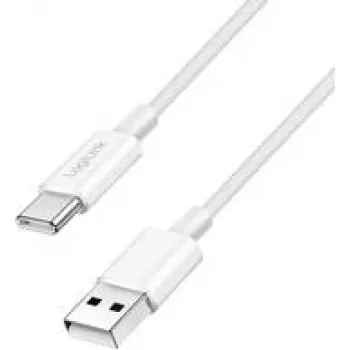 LogiLink USB-C® kabelis USB 2.0 USB-A kištukas, USB-C® kištukas 1 m balta CU0321 (CU0321)
