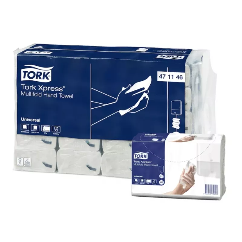Lankstomas rankšluostinis popierius Tork Xpress Multifold Universal H2 2 sluoksnių, 23,4 x 21,3 cm (20 vnt.)