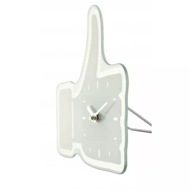 NeXtime klok 5185wi Mini Thumbs Up, 20,5x21 cm, sieninis, balta/sidabrinė