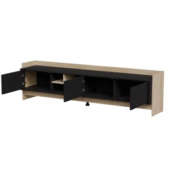 Cama RTV PORTO 3D Spintelė 190x38x50 ąžuolas/juodas