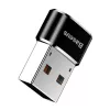 Baseus USB kištukas į Type-C lizdą adapterio keitiklis juodas
