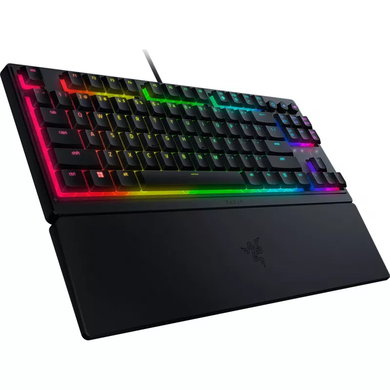 Razer Ornata V3 Tenkeyless klaviatūra, žaidimų, USB, QWERTZ, vokiška, juoda