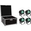 LED PAR rinkinys EUROLITE 20000846 — 4 prožektoriai, kiekvienas su 3×8W QCL Spot