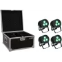 LED PAR rinkinys EUROLITE 20000846 — 4 prožektoriai, kiekvienas su 3×8W QCL Spot
