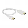 Vaizdo kabelio adapteris DeLOCK 83817 1m DisplayPort HDMI baltas