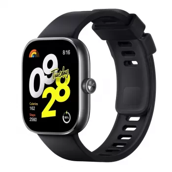 Xiaomi Redmi Watch 4 – išmanusis laikrodis su dirželiu – TPU – juoda – riešo dydis: 135–205 mm – ekranas 5 cm (1,97)