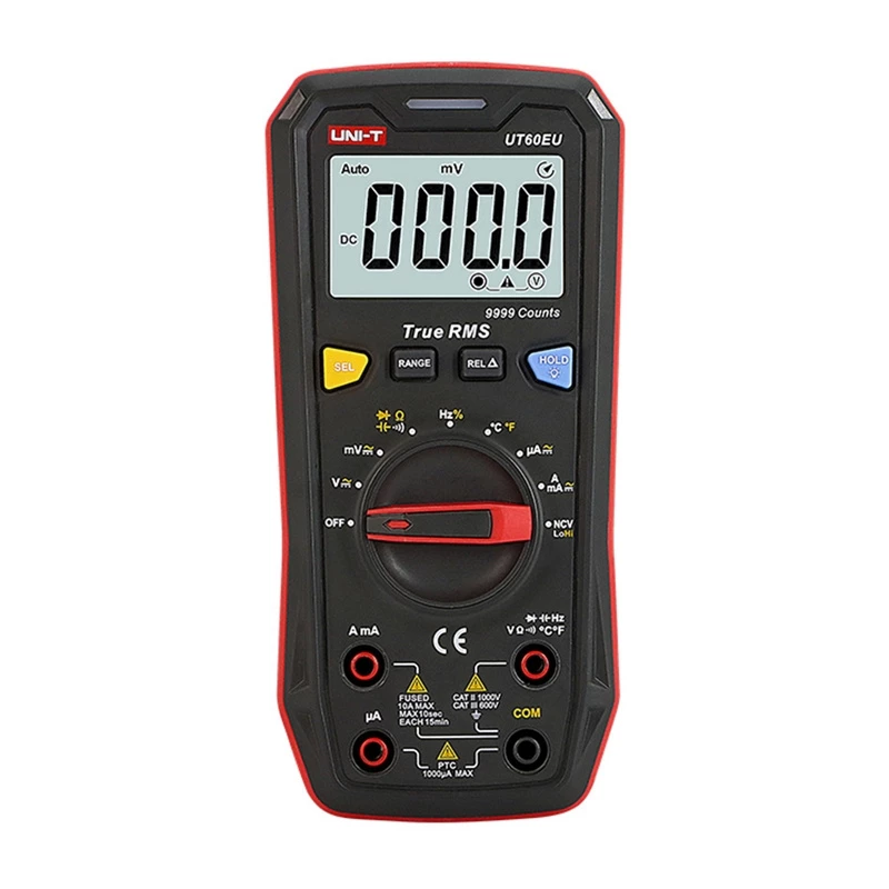 Skaitmeninis multimetras Unit UT60EU TRMS, CAT II 1000V / CAT III 600V, rankinis matavimo prietaisas