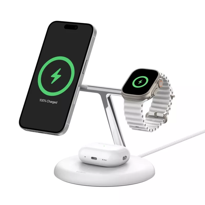 Belkin WIZ023VFBK mobiliojo įrenginio įkroviklis Ausinės, Išmanusis telefonas, Išmanusis laikrodis Juodas USB Belaidis įkrovimas Vidaus patalpoms