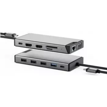 Dokų stotelė ALOGIC DUCDDV3V2 12-in-1 trigubo ekrano USB-C su maitinimo tiekimu ir daugiafunkciu jungiamumu