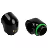 Adapter 90° G1/4 colio išorinis į G1/4 colio vidinį, BitsPower Touchaqua, 2 vnt. pakuotėje, juodi