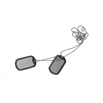 Identifikacinė šunų žymė Helikon NS-NS1-SS-15 — nerūdijantis plienas, guminė danga, 20 g, su virvele