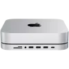 Satechi USB Type-C aliumininis stovas ir šakotuvas, skirtas Apple Mac mini (sidabrinis)