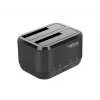 HDD prijungimo stotelė 2,5/3,5 USB 3.0 Natec Kangaroo Dual, klonavimo funkcija, maitinimo adapteris