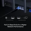 Stalinis maršrutizatorius MERCUSYS MR47BE — Trijų juostų „Wi‑Fi 7“ (2,4/5/6 GHz), 9300 Mbps, 3× RJ‑45, 2,5 GbE, 6 išorinės antenos