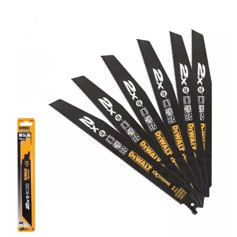 DeWALT DT2408L-QZ siaurapjūklio / slankiojo pjūklo / atbulinio pjūklo geležtė Siaurapjūklio geležtė Didelės anglies plienas (HCS) 5 vnt.