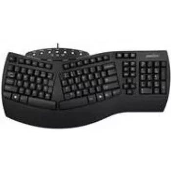 Perixx klaviatūra USB PERIBOARD-512 US juoda ergonominė (PERIBOARD-512 US Juoda)