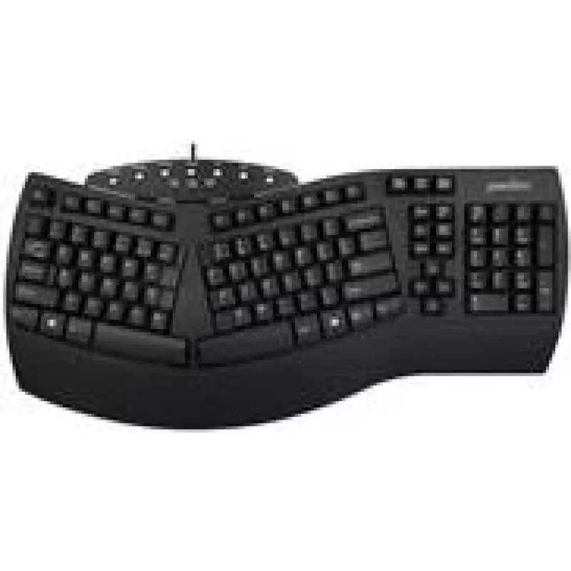 Perixx klaviatūra USB PERIBOARD-512 US juoda ergonominė (PERIBOARD-512 US Juoda)