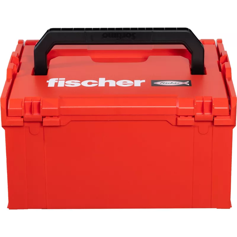 Įrankių dėžė FISCHER L-BOXX FLB 238 tuščia, raudona/juoda, modulinis daiktadėžė
