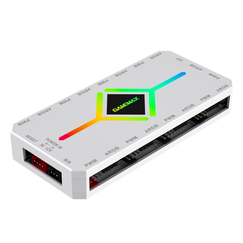 Gamemax | Nuotolinio valdymo pultelis | V4.0 ARGB PWM HUB BK | Balta | Gamemax