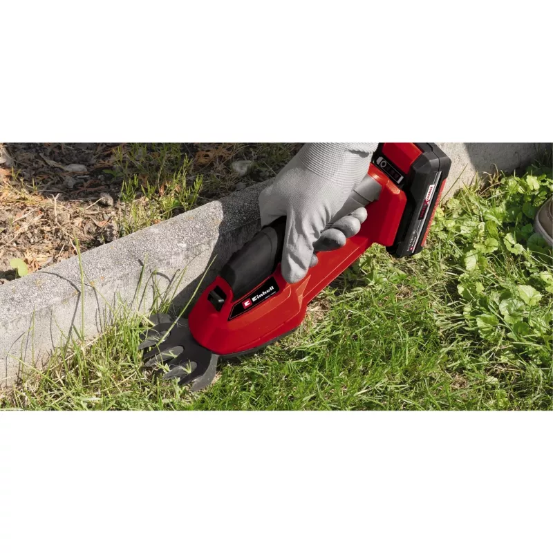 Akumuliatorinės žolės žirklės Power X-Change GC-CG 18/1 Li-Solo, 18V (raudona / juoda, be akumuliatoriaus ir įkroviklio)