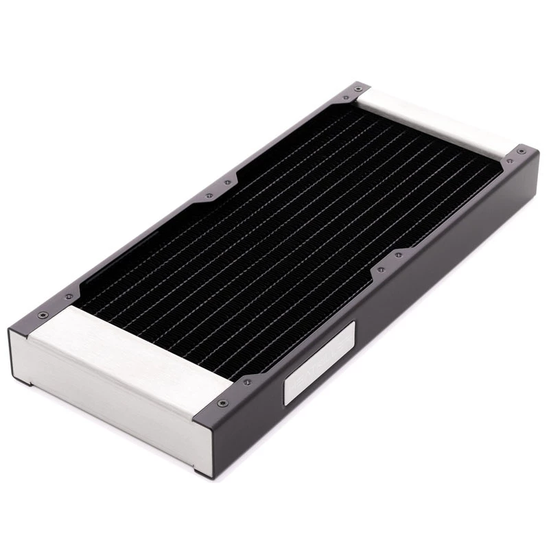 Radiatoriaus blokas Watercool 24101 — žalvaris/varis/nerūdijantis plienas, 278×120×30 mm, juodas