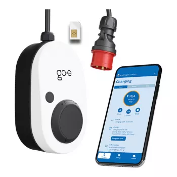 go-e Gemini flex 2.0 Juoda White Wall Charger 11000W Type 2