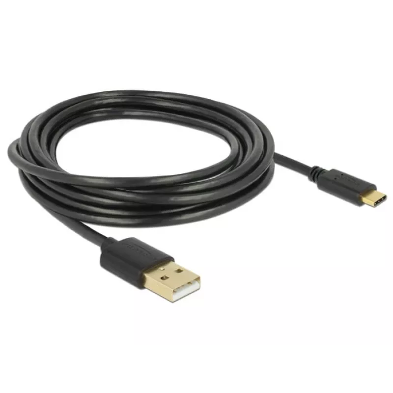USB laidas DeLOCK 85209 USB 2.0 3 m USB A USB C Juodas