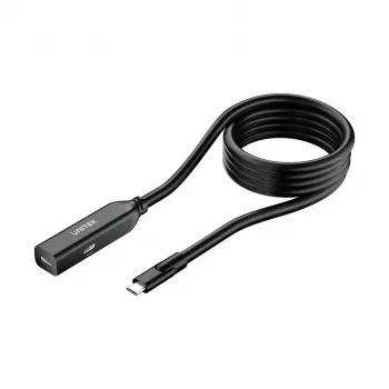 Prailginimo laidas Unitek U1335ABK01 USB-C patinas į patelę, 10 Gbps, 5 m, juodas