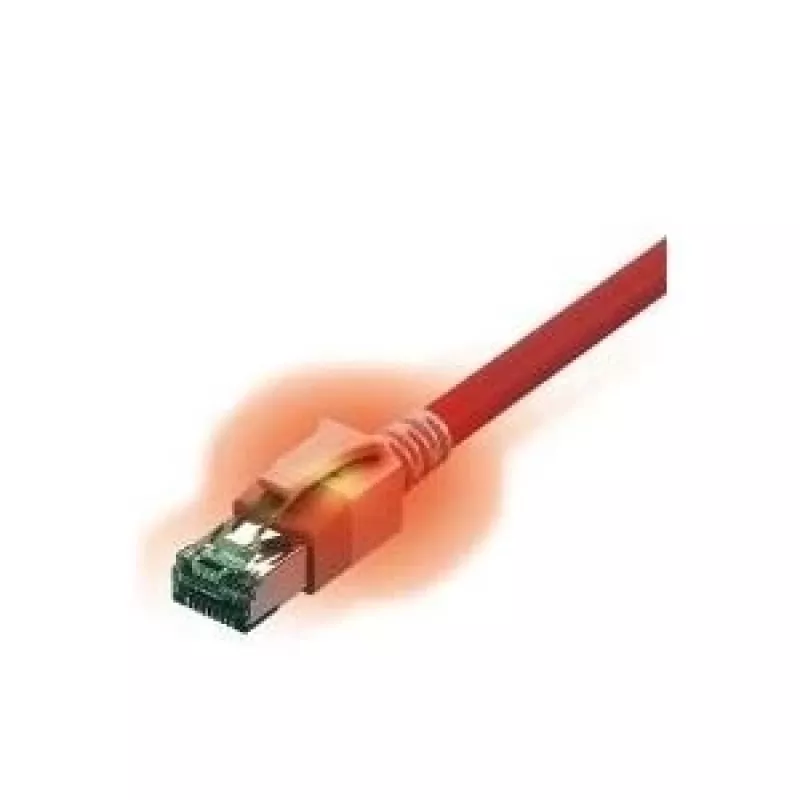 EasyLan DualBoot LED komutacinis kabelis RJ45 S/FTP Cat.6A (EA klasė) - su saCon kištuku - LSOH - raudonas - 10 m