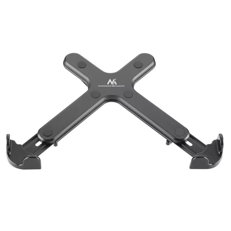 Nešiojamojo kompiuterio stalo laikiklis MACLEAN MC-836 — reguliuojamo aukščio, ergonomiškas dizainas, juodas, horizontaliam nešiojamajam kompiuteriui (58,5×236×320 mm)
