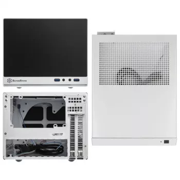 SilverStone SUGO SG13 - Desktop - Mini-DTX - be maitinimo šaltinio (AT / PS/2) - Juoda, balta - USB/Audio (SST-SG13WB-Q)