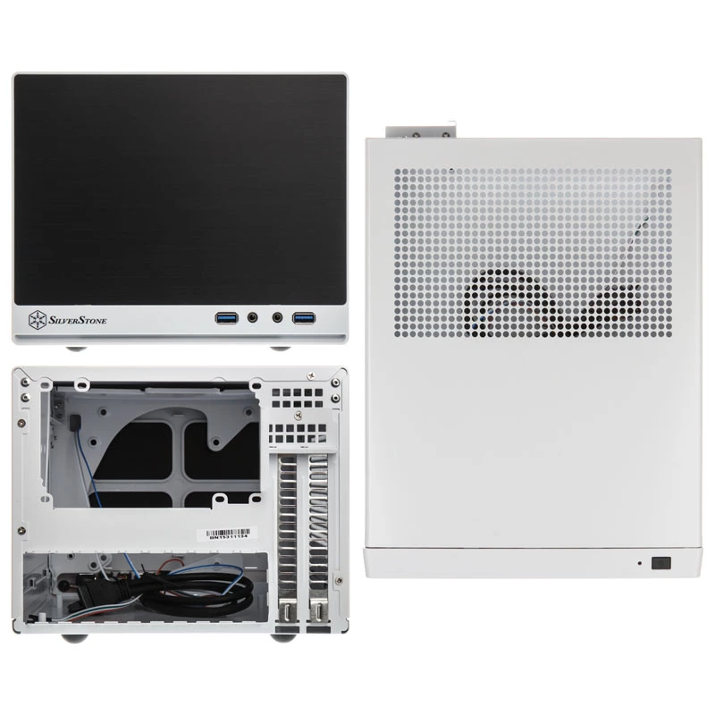 SilverStone SUGO SG13 - Desktop - Mini-DTX - be maitinimo šaltinio (AT / PS/2) - Juoda, balta - USB/Audio (SST-SG13WB-Q)