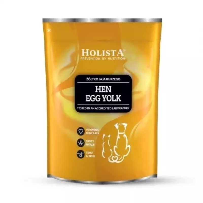 HOLISTA Vištos kiaušinio trynys - papildai šunims ir katėms - 500g