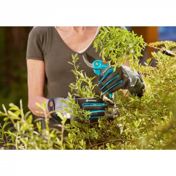Gardena 11531-20 - sodininkystės pirštinės - juoda - mėlyna - pilka - L - SML - medvilnė - elastanas - nailonas - poliesteris - poliuretanas - 40% poliesteris - 35% nailonas - 18% poliuretanas - 5% medvilnė