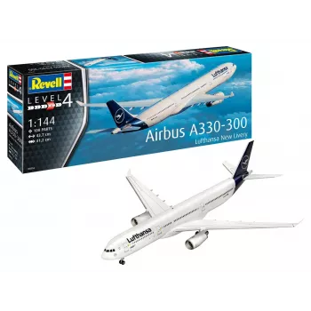Plastikinis lėktuvo modelis REVELL Airbus A330-300 Lufthansa mastelis 1:144