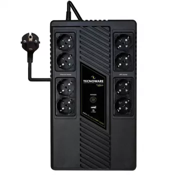 Nepertraukiamo maitinimo šaltinis TECNOWARE Era Plus Strip 1000, Line‑Interactive 1 kVA / 700 W, 8 Type F lizdai, VRLA baterija, 4,4 kg