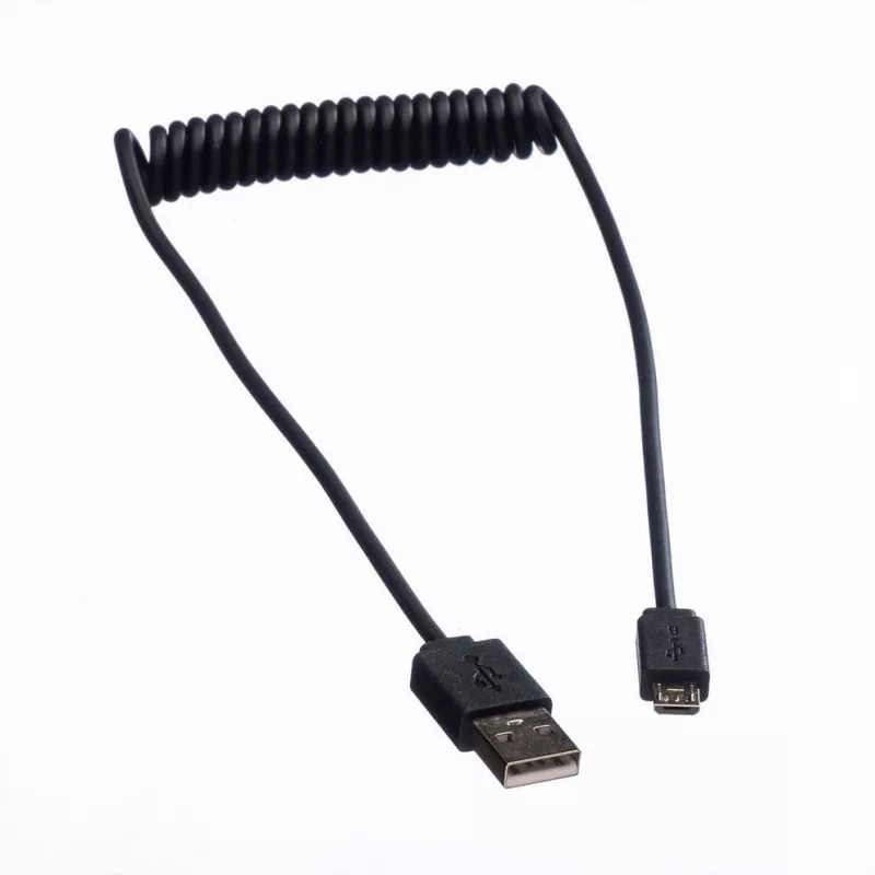 ROLINE USB 2.0 spiralinis laidas - A - Micro B - ST/ST 1,0 m - ekranuotas - USB 2.0 Type Micro B - 1 mm - spiralinis (11.02.8317)