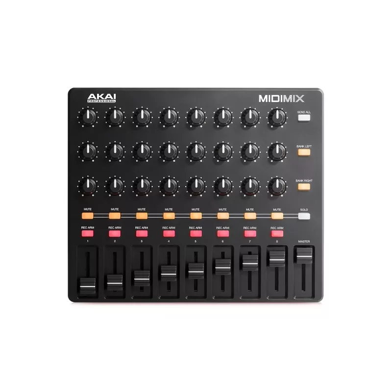 MIDI valdiklis Akai MidiMix 3 kanalų juoda raudona