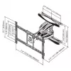 GART LCD/LED TV laikiklis 40-75 45 kg vertikalus/horizontalus reguliavimas 58-380 mm max VESA 600x400