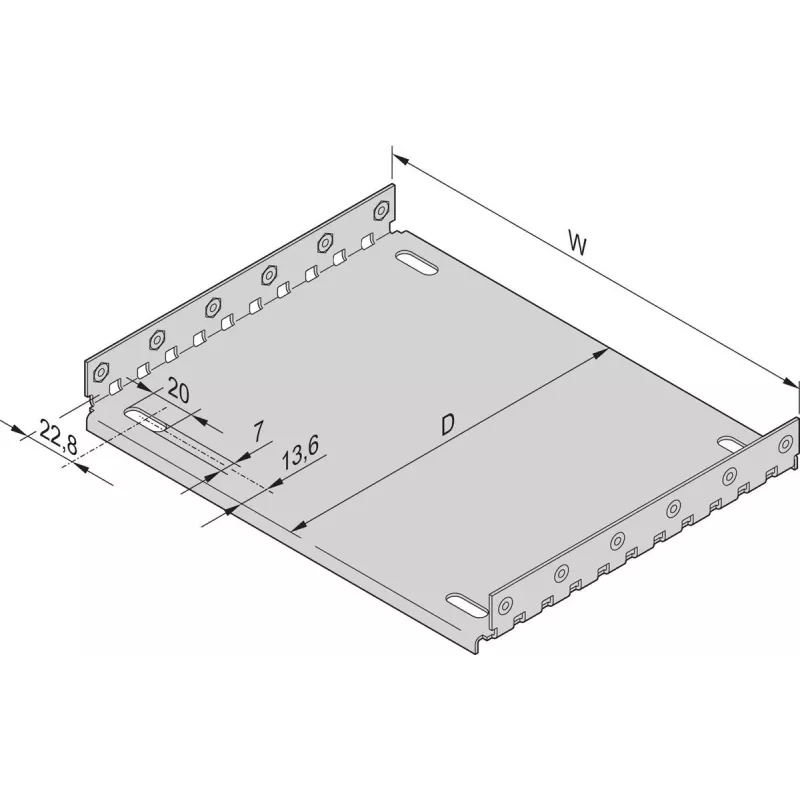 SCHROFF Montavimo plokštė Abdeckbleche - Montavimo plokštė 28TE 220T (34563009)