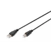Assmann USB jungiamasis laidas. A tipo - B tipo kištukas/kištukas, 1,8 m, suderinamas su USB 2.0, UL, juodas (AK-300102-018-S)