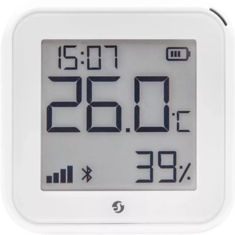 Temperatūros ir drėgmės jutiklis Shelly H&T Gen3 Wi‑Fi baltas